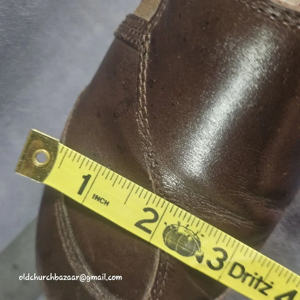 Klogs Brown Leather Clogs With Side Buckle Slip Resistant/ Non- Marking Size 7 M